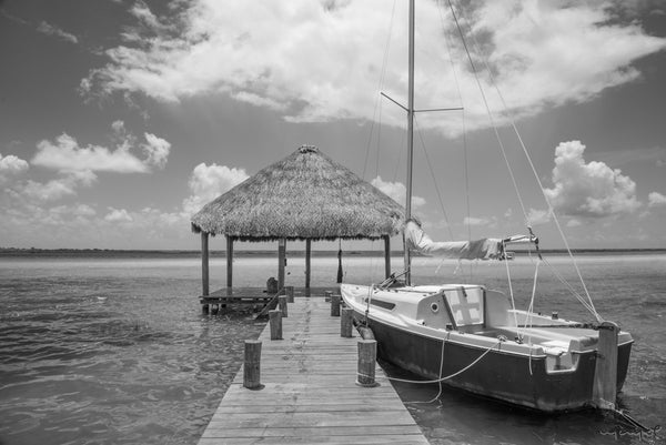 Foto Decorar Punto de Fuga Muelle Lancha Bacalar