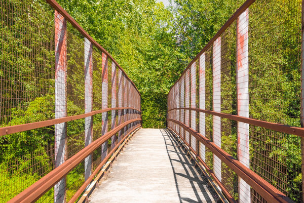 Foto Decorar Punto de Fuga Puente Reja Naranja C